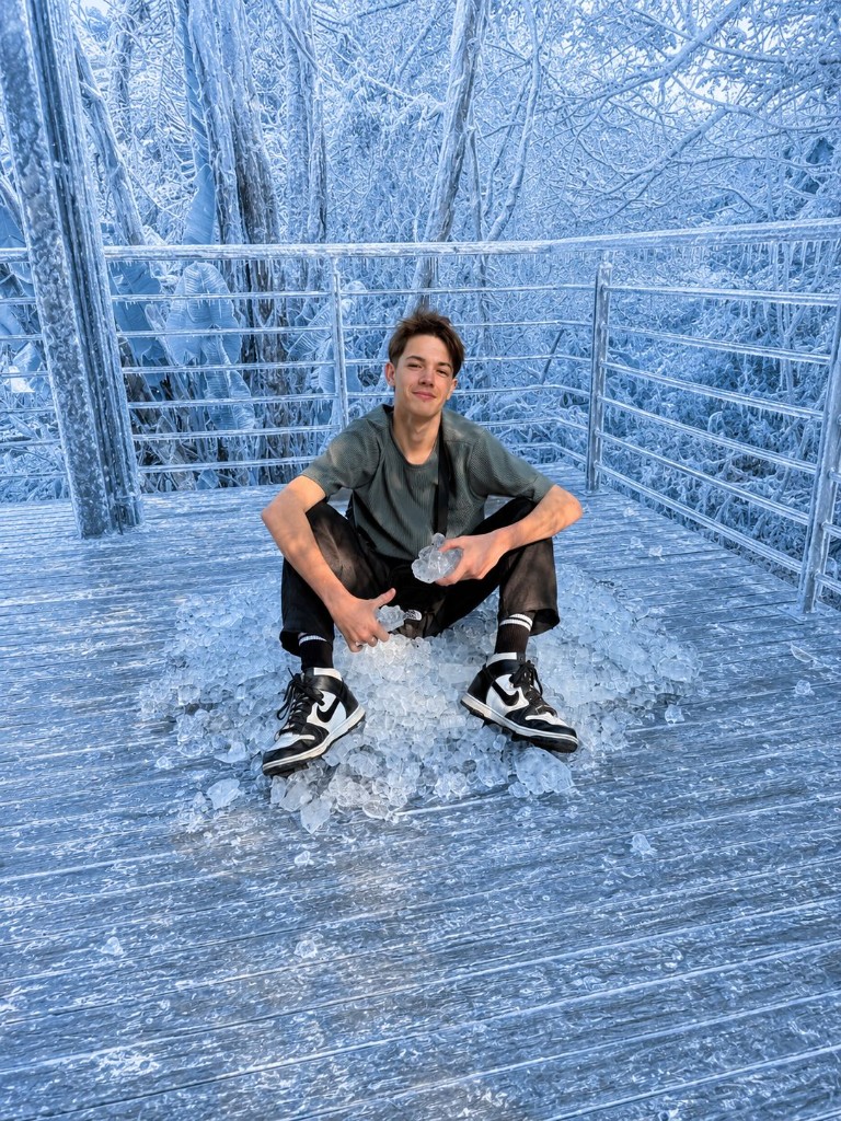On the ice pile