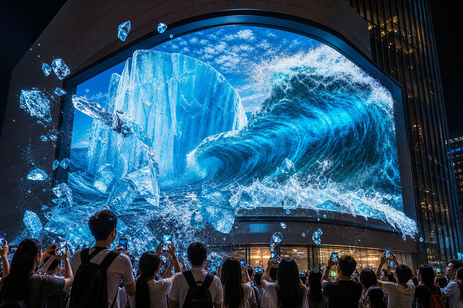 Anamorphic ice billboard